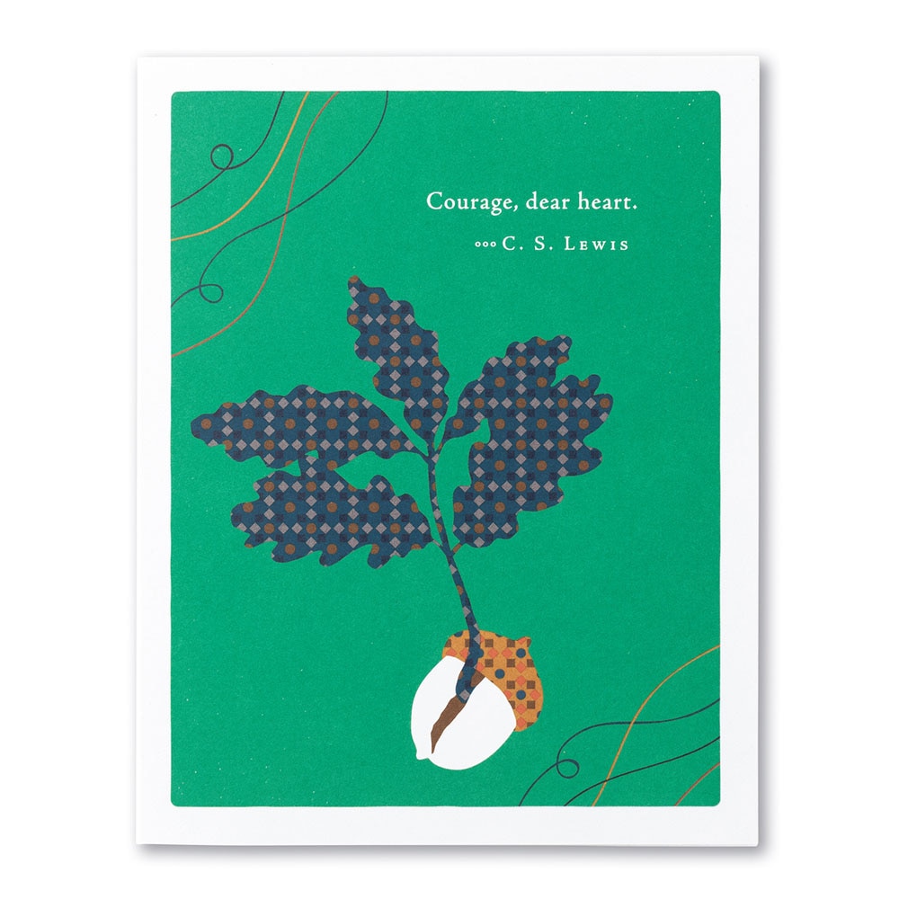 Positively Green, Greeting Card - Encouragement, Gifts, Courage, Dear Heart, 365443